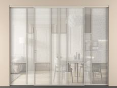 Перегородка Mosaic внутри проёма четырёхстворчатая