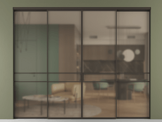 Перегородка Формато внутри проёма 4 створки