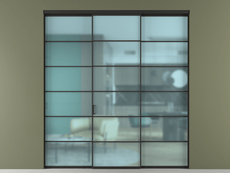 Перегородка Formato внутри проёма трёхстворчатая