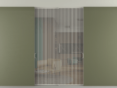 Перегородка Formato внутри проёма скрытое крепление в потолок 2 створки