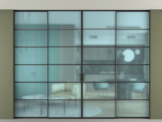 Перегородка Formato внутри проёма четырёхстворчатая со скрытым креплением в потолок