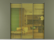 Перегородка Formato внутри проёма трёхстворчатая