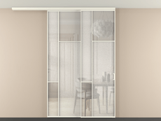 Перегородка Mosaic вдоль стены на потолок телескопик синхро 2