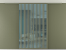 Перегородка Formato вдоль стены на потолок двустворчатая