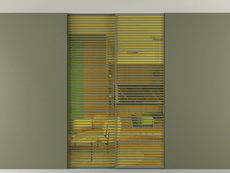 Перегородка Formato внутри проёма двустворчатая со скрытым креплением в потолок