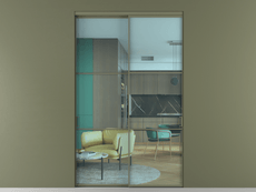 Перегородка Формато внутри проёма 2 створки