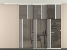 Перегородка Mosaic вдоль стены телескопик синхро 3