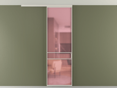 Перегородка Formato вдоль стены на потолок одностворчатая