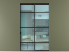 Перегородка Formato внутри проёма двустворчатая