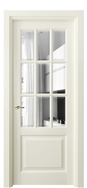 Дверь межкомнатная 0748 БМБ ЗЕР-Ф. Цвет Бук молочно-белый. Материал Массив бука эмаль. Коллекция Lignum. Картинка.