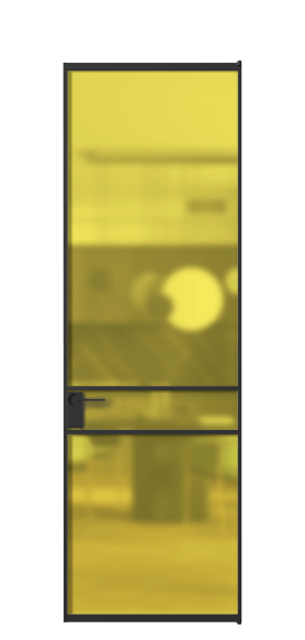 Дверь межкомнатная АЛПЛ040.02 САТ ЖЕЛ ЧЕР. Цвет Алюминий Черный. Материал Алюминий. Коллекция Formato. Картинка.